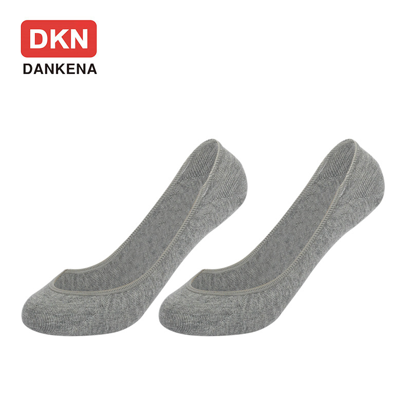 DANKENA Combed Cotton Non-slip Silicone Ultra-shallow Mouth Socks Invisible Socks Ultra-thin Solid Color Socks for Girls Student